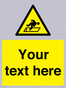 Custom Warning Hatch Sign